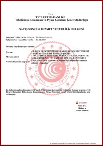 TS 12540 RUBİES GÜVENLİK SİSTEMLERİ GÜVENLİK SİSTEMLERİ SATIŞ SONRASI HİZMET YETERLİLİK BELGESİ